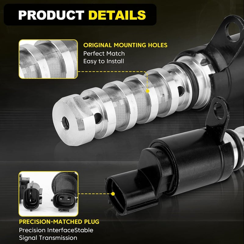 YEHERIT 2PCS Intake & Exhaust Engine Variable Valve Timing (VVT) Solenoid Compatible with Hyundai Sonata Santa Fe Tucson & Kia Sorento Forte Optima Sportage 2.0L 2.4L Replace# 24375-2G500 243552G500 - Image 4
